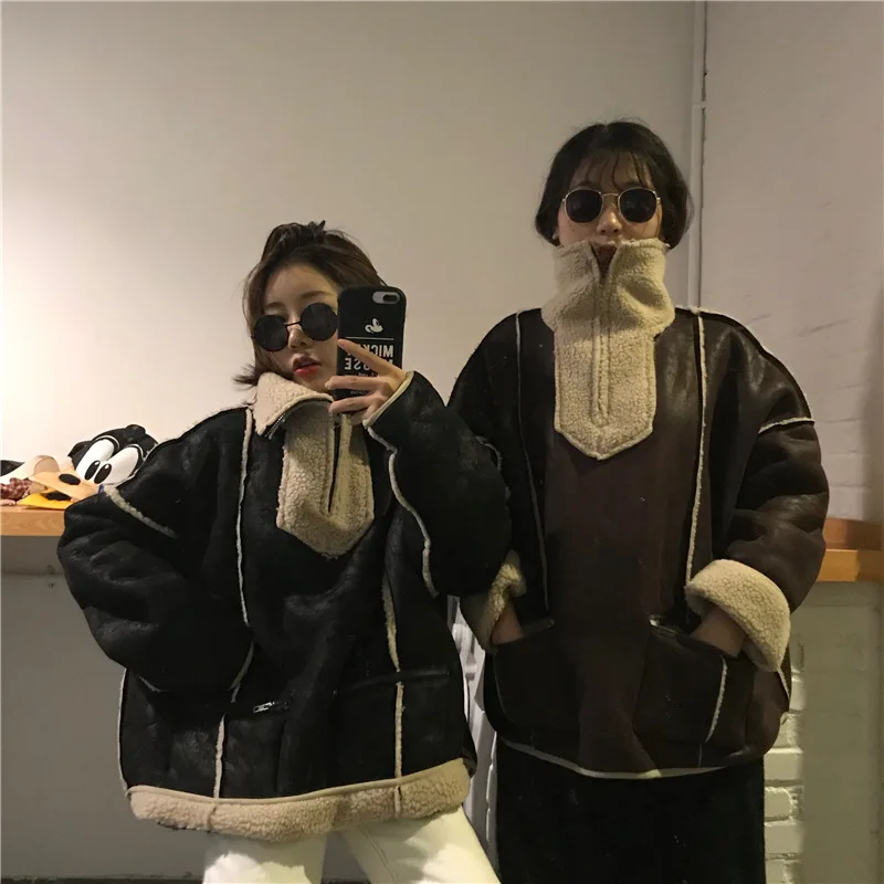 

Photo Shoot Circle Lambs Wool Joint Suede Loose-Fit Short Fur Small Cotton-padded Clothes