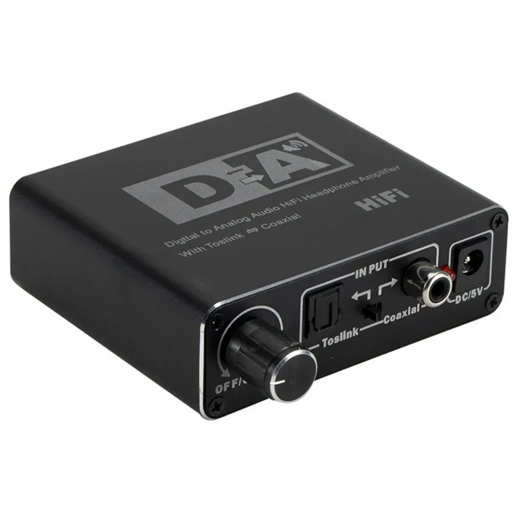 

Digital To Analog Fiber Converter Coaxial To 5.1 Channel Audio Decoder 3.5 Headphone With Adjustment