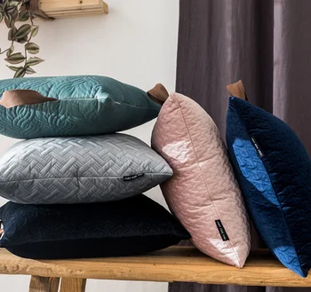 

Three-dimensional Embossed Velvet Pillow Case Bedroom Living Room Decor Soft Pillow Protector Waist Throw Cushion Pillow LF850