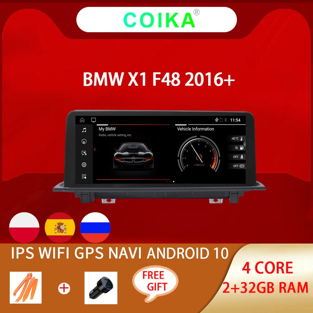 10 25 &quotAndroid 0 IPS сенсорный экран радио для BMW X1 F48 20016 2018 GPS стерео WIFI Google телефонная