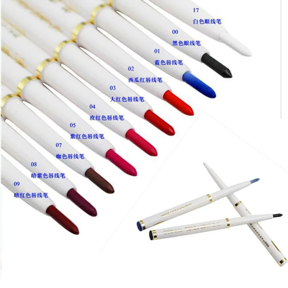 1 шт. автоматический вращающийся карандаш для губ, долговечный натуральный сексуальный женский водонепроницаемый карандаш для губ, косметический инструмент для макияжа - Цвет: 03