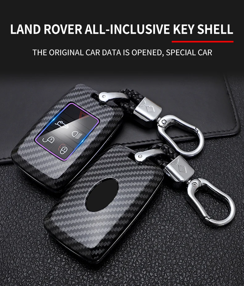 Carbon Fiber Car Smart Key Cover Case Fob For Land Rover Range Rover Sport A9 Discovery 2 3 4 Sport For Jaguar XF A8 A9 X8 XE XF - H23f2789292e04f36b48fe87771cdb725j