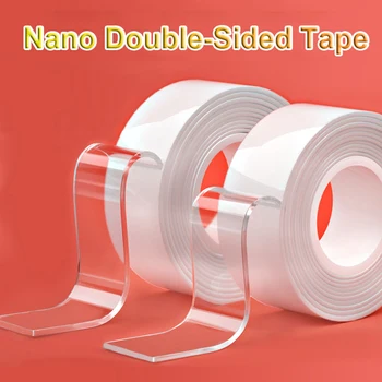 

1/2/5M Reusable Nano Tape Double-sided Adhesive Tape Waterproof No Traces Sealing Glue Sticker Home Kitchen Decorative Tape