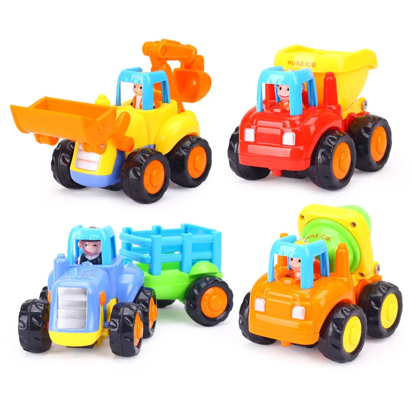 

C Department of Music 326 Inertia Car Engineering Vehicle Children Car Baby Excavator Toy Car Boy Set 4 Pack