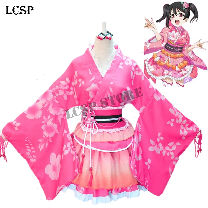 LCSP LoveLive! Нико Ядзава юката Пробуждение Косплей Костюм японский аниме love live кимоно