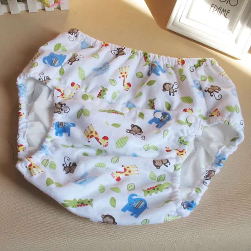 

Buttons Adult Baby Cotton Training Pants Diapers Reusable Cloth Diaper Nappies Waterproof Underwear Infants For DDLG