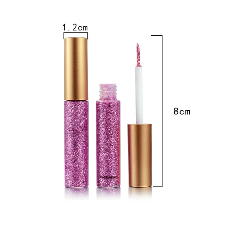 10 шт./лот жидкая блестящая подводка для глаз водостойкая металлическая