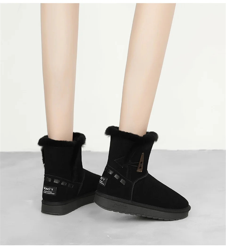 Malemonkey/ г., Size35-40 Зимние Модные женские ботинки теплые и утолщенные женские зимние ботинки классические женские ботинки