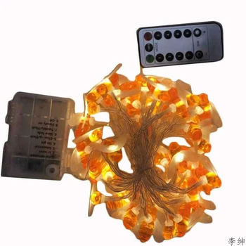 

Remote Control 5M 50 LED String Lights Bees Night Light Indoor Festival Decor Night Lamp Outdoor Christmas Lighting Fixtures
