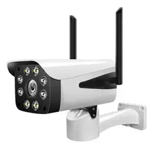 8-Light скобка PTZ 360 Вращающийся 1080P Беспроводной Wi-Fi на открытом воздухе IP66 Водонепроницаемый Камера Открытый IP Камера с TF слотом для карт