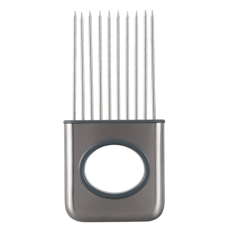 

Onion Holder Vegetable Potato Cutter Slicer Stainless Steel Fork Slicing Remover Kitchen Tool Help Gadget Chopper Cutting