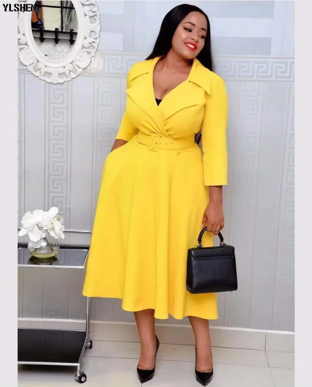 African Dresses for Women Dashiki Long Sleeve Ladies African Clothes Bazin Riche Ankara Africa Dress New Fashion Robe Africaine 03