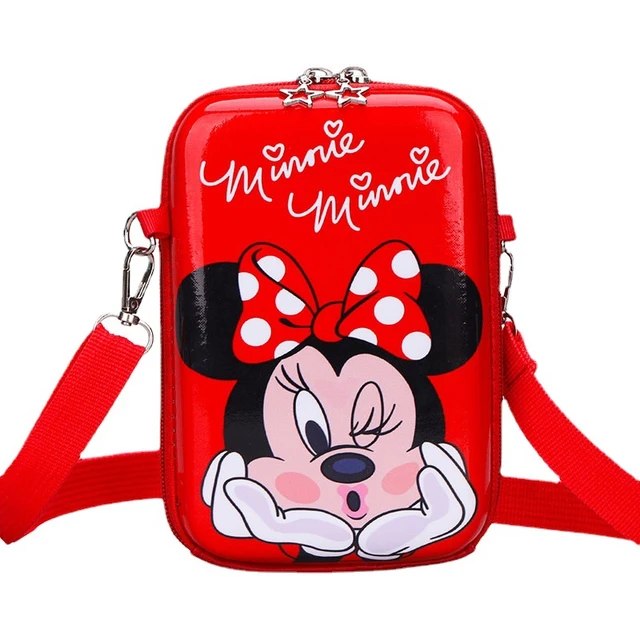 Disney-Bolsos de hombro de Minnie Mouse para niñas, bolso cruzado con  estampado divertido de Mickey, paquetes pequeños impermeables de cuero para  niños - AliExpress