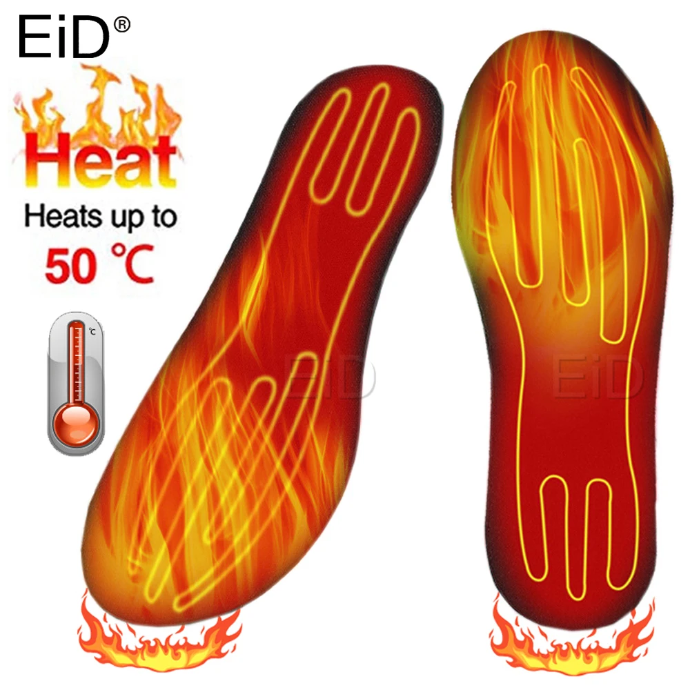 USB Elektrische Erhitzt Schuh Einlegesohle Winter Warme Frauen Fuß Pad Waschbar Thermische Männer Boot Mat Unisex Heizung Schuh Einlegesohlen