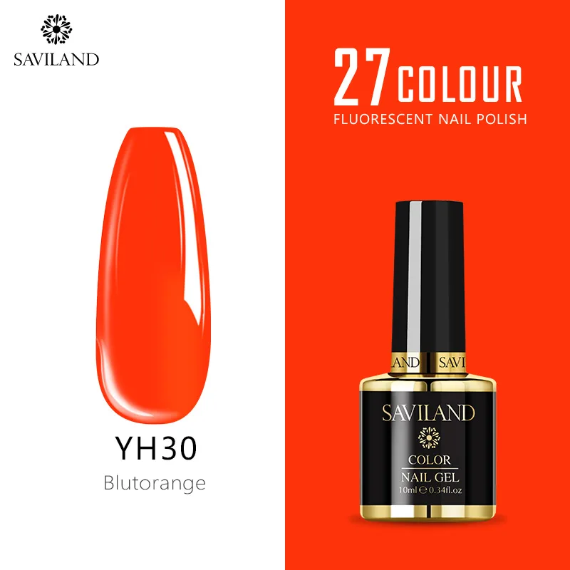YH30 SAVILAND, 27 цветов, летняя тематическая серия, неоновые, флюоресцентные, Гель-лак для ногтей, впитывающий УФ-гель, цветной Гибридный Гель-лак - Цвет: YH30