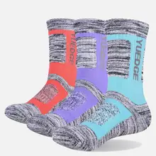 YUEDGE Женская подушка хлопок Crew носки удобные дышащие повседневные спортивные носки(3 пар/упак