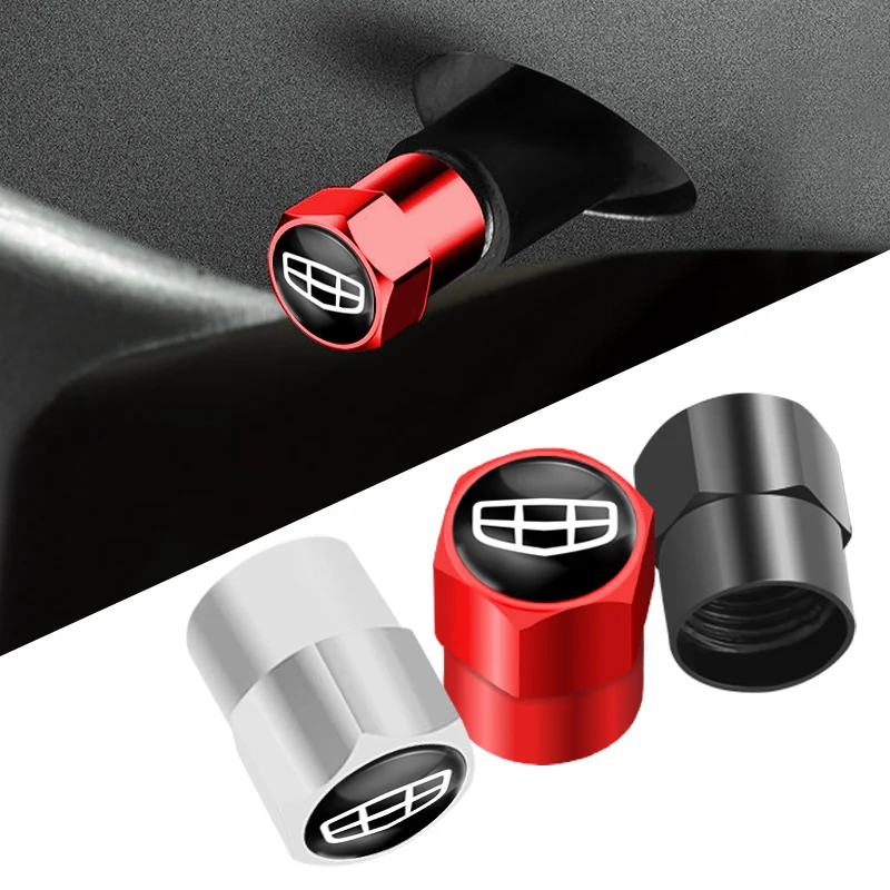 4PCS Metal Alloy Car Wheel Tire Valve Stem Caps For Geely Atlas SUV Boyue Borui Coolray Emgrand NL3 EX7 X7 EC7 GX7 GT GC9 X6 | Автомобили