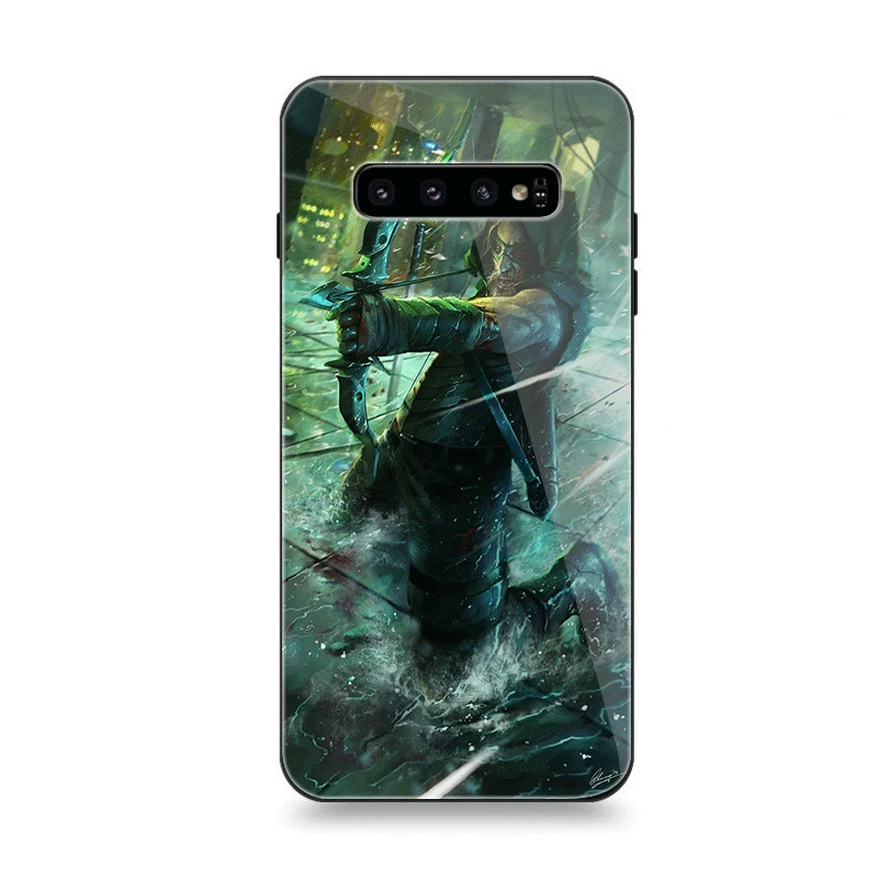 Чехол Стекло для samsung A40 A50 A10 A20 A30 A60 A70 S10 S7 край S8 S9 Note 8 9 10 плюс Чехол Американский сериал стрелка - Цвет: G1