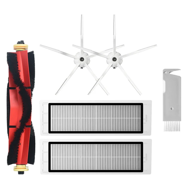 Water Tank Dust Box For XiaoMi Roborock S5 Max S6 MaxV Robot Vacuum Cleaner Mop Cloth HEPA Filter Side / Main Brush Spare Parts 6pcs