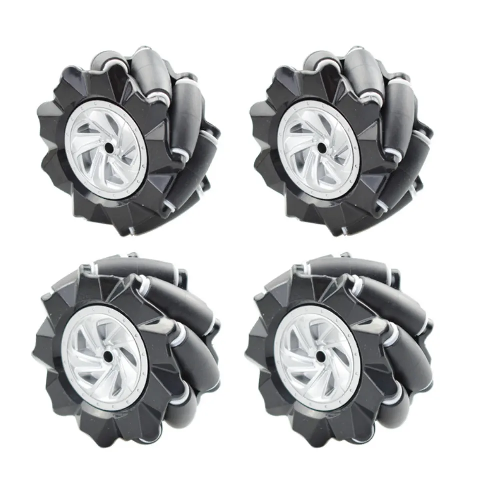 New 5/10kg Load 60/80mm Mecanum Wheel with 5mm Hubs for 42mm Stepper Motor Robotics Tires For Arduino DIY Robot Car Parts