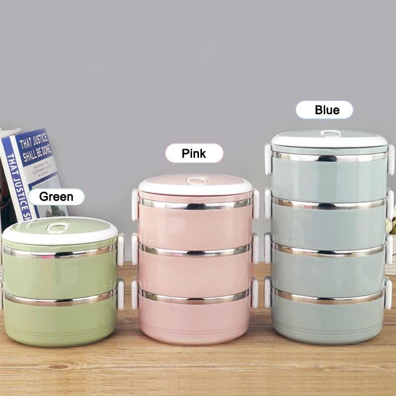 

Stainless Steel LunchBox Thermal Food Box Portable Lunch Box for Picnic School Office OCT998