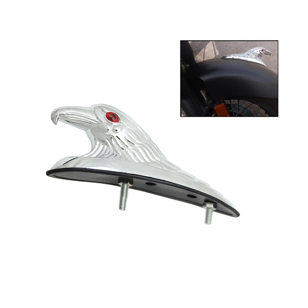 Motorcycle Accessories Chrome Eagle Head Ornament Statue Motorcycle Bike Mudguard Luminous motorcycle accessories