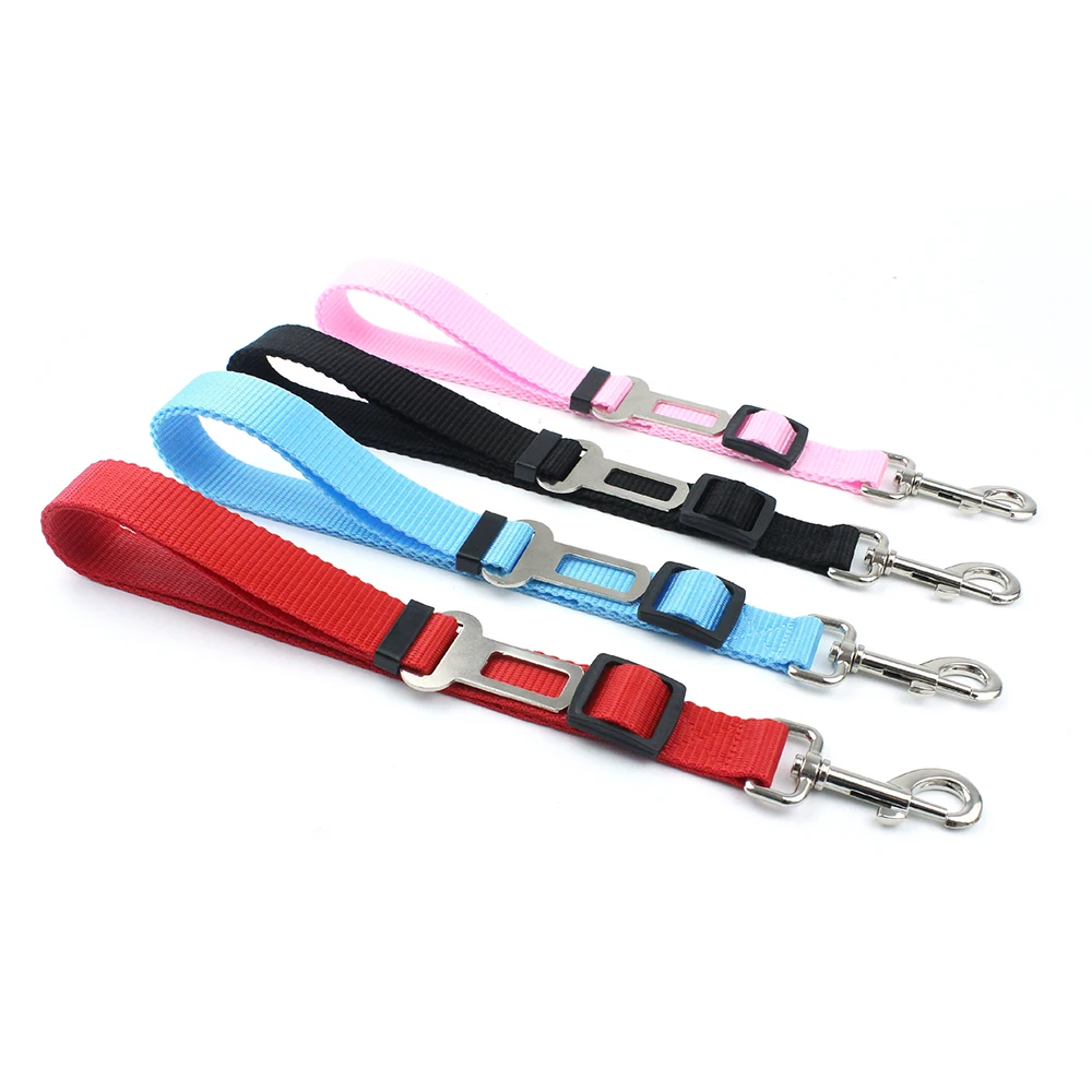 Adjustable Pet Cat Dog Car Seat Belt Pet Seat Vehicle Dog Harness Lead Clip Safety Lever Traction Collars Dogs Accessoires