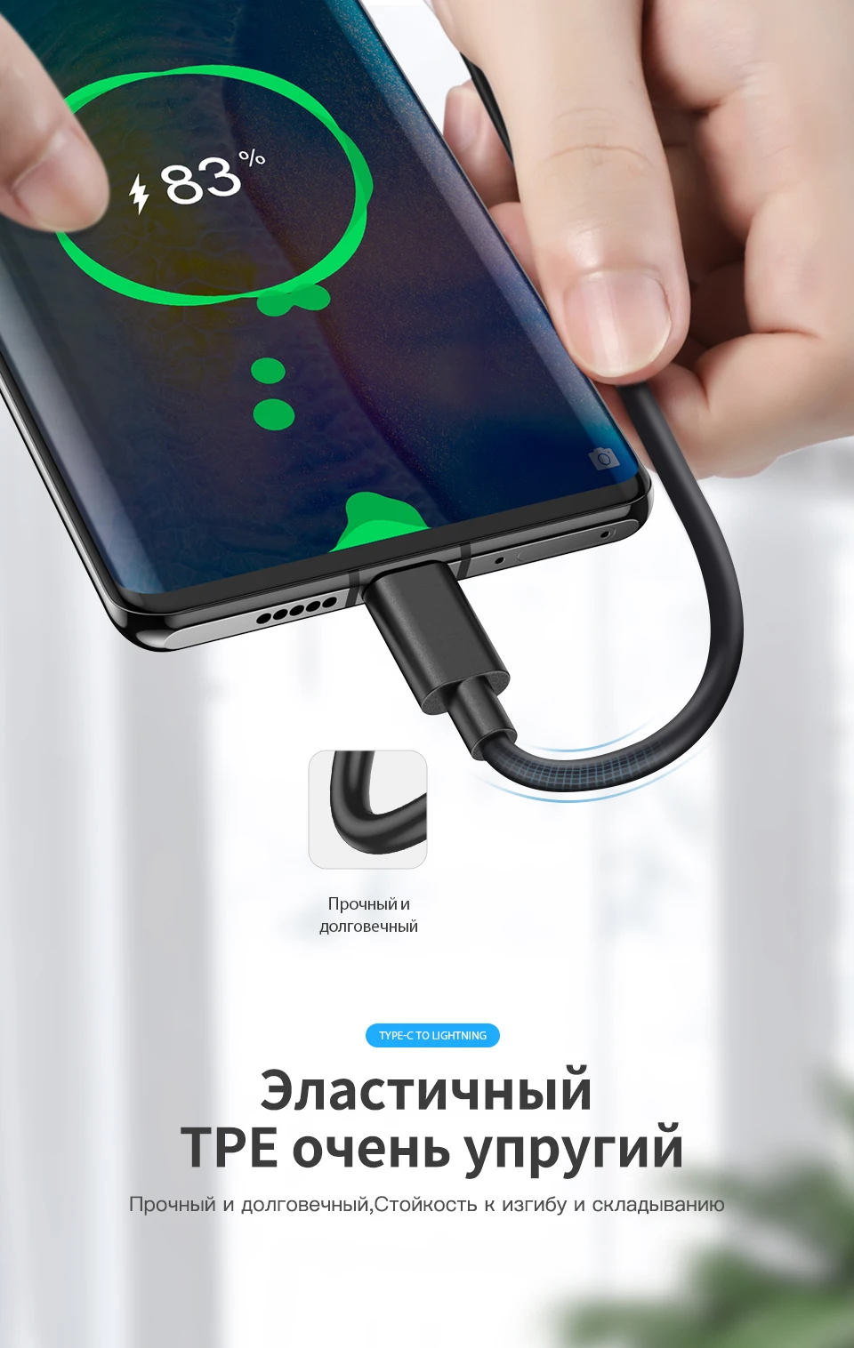 KUULAA usb type C для usb type C кабель для samsung Galaxy S10 S9 60W PD QC 4,0 кабель для быстрой зарядки USB-C для Xiaomi Redmi Note 7