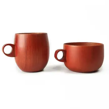 

Coffee Cup Natural Jujube Wood Tea Cup With Handgrip Milk Travel Wine Beer Cups For Home Bar Kitchen Gadgets # ./