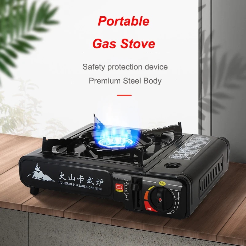 

Mini Portable Gas Stove Outdoor Camping Stove Metal Cassette Portable Gas Grill Propane Burner Gas Stove for Cooking