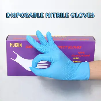 

100pcs/set Household Cleaning Washing Disposable Mechanic Gloves Nitrile Laboratory Nail Art Anti-static Gloves Food Grade Glove