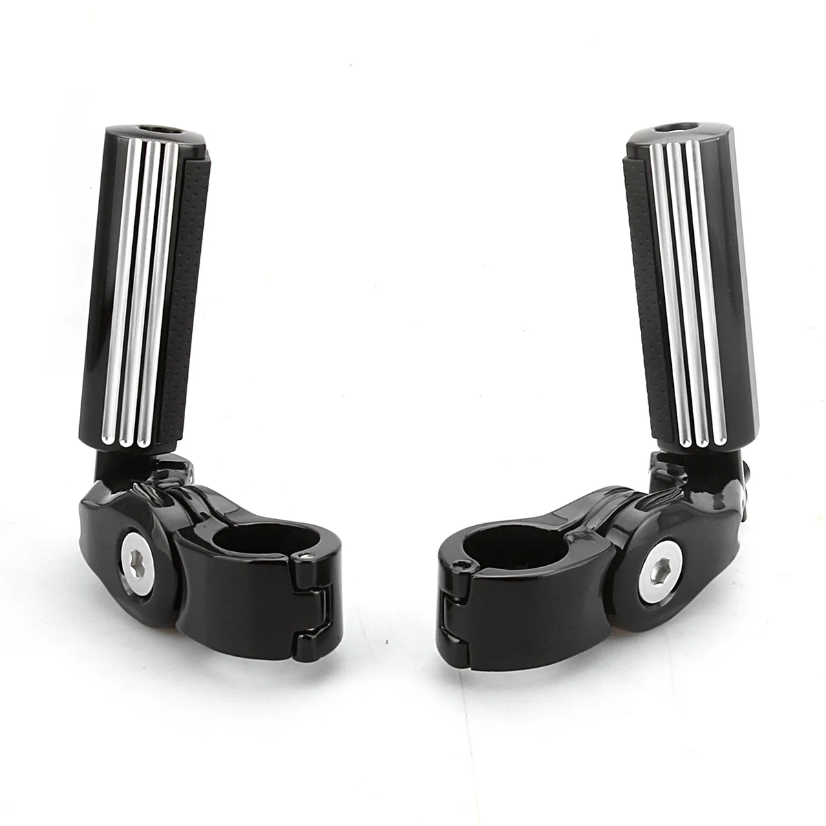 

1-1/4" 32mm 1.25" Engine Guard Short Angled Defiance Highway FootPegs For Harley 883 1200 dyna softail fatboy street glide