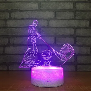 

Golf Competition 7 Color Lamp 3d Visual Led Night Lights For Kids Touch Usb Table Lampara Lampe Baby Sleeping Motion Light