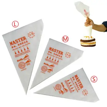 

100PCS Small/Large Size Disposable Piping Bag Icing Fondant Cake Cream Bag Decorating Pastry Tip Tool Kitchen Cocina