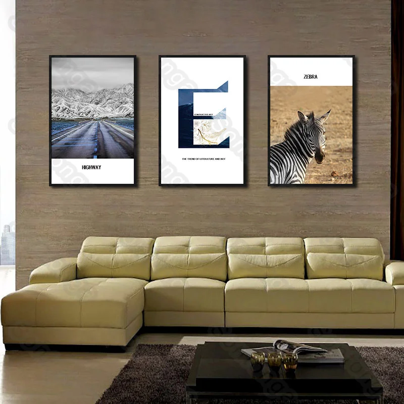 Zebra Modern Home Decoration Canvas Painting Nordic Art Poster Sofa Background Simple Bedroom Bedside Creative | Дом и сад