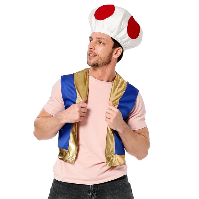 Cappello da uomo fungo Costume da rospo adulto Cosplay capitano Chino  costumi di Halloween vestito operato - AliExpress