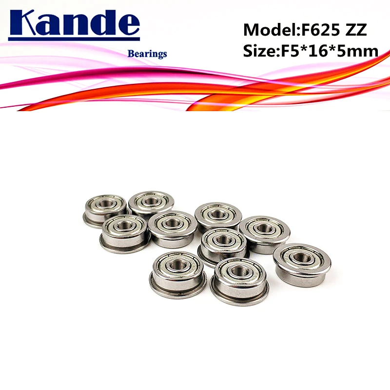 

Подшипники Kande F625, 10 шт., Φ F625ZZ F625 ZZ с фланцем, миниатюрный шарикоподшипник с глубоким желобом F5 * 16*5 мм, Φ VORON 2,4