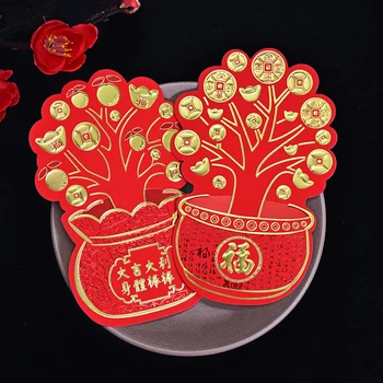 

8pcs Chinese Traditional Creative Red Envelopes Lucky Festival Spring Money Pockets 2020 Rat Year Red Packets