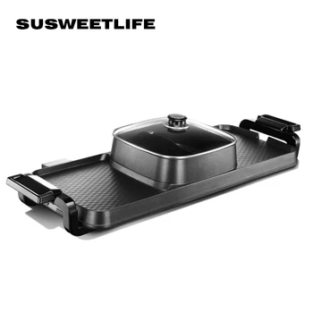 

Electric grill, domestic Korean-style frying pan, dual-purpose barbecue, mandarin duck hot pot, one pot