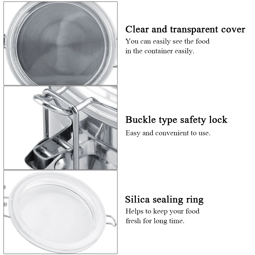 Stainless Steel Sealed Cans Coffee Milk Powder Tea Grain Storage Shredded Moisturizing Jar Gift Buckle Storage Box storage box storage jar storage can