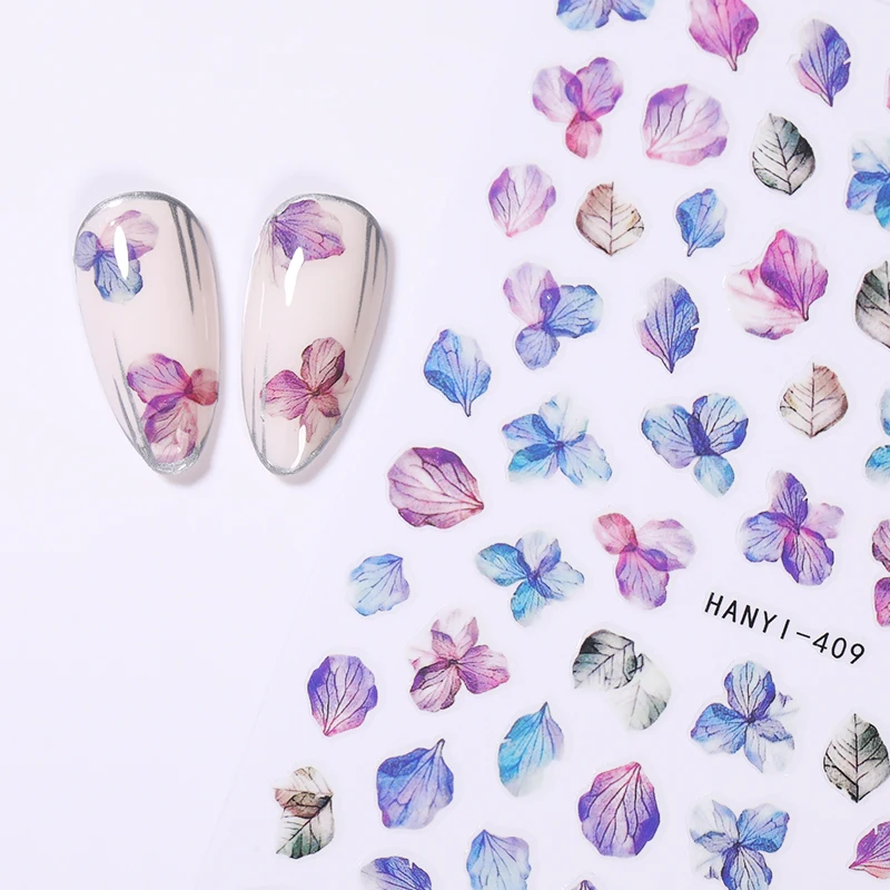 

3D Nail Sticker Flower Transfer Beautiful Decals Decoration Nail Art DIY Accessories for Nails Self-adhensive Decals Tips Paper