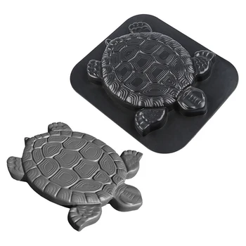 

Stepping Stone Reusable Concrete Cement Manual Tool ABS Garden Decor Outdoor Driveway Paving Mold Landscape Black Turtle Shape