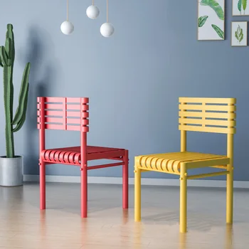 

Modern Wrought Iron Restaurant Dining Chair Restaurant Office Conference Chair Home Bedroom Learning Leisure Wrought Iron Chair