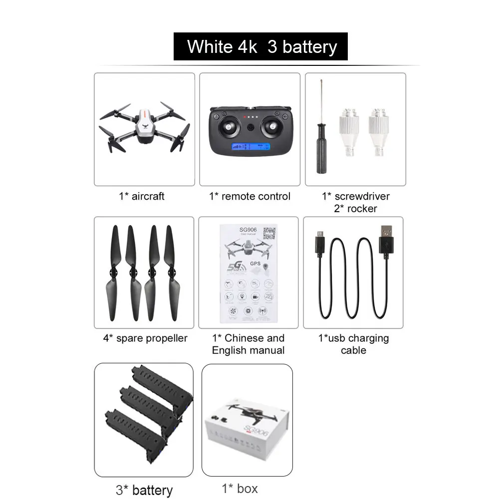 SG906 дрона с дистанционным управлением Quadcopter GPS smart follow с видом от первого лица селфи Складная 1080P со сверхвысоким разрешением Ultra HD, Камера жест съемку нажатием одной кнопки возврата - Цвет: 447890black