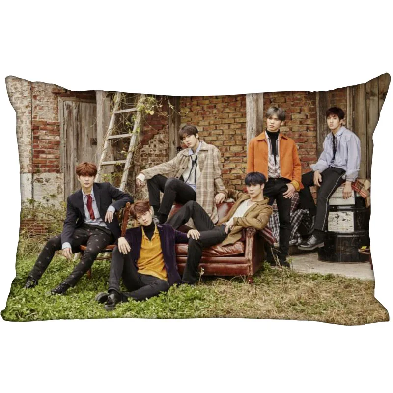 

Cha EunWoo наволочка для спальни для дома или офиса, декоративные наволочка с аниме Подушка на молнии прямоугольная Женская сатиновая мягкая не выцветает
