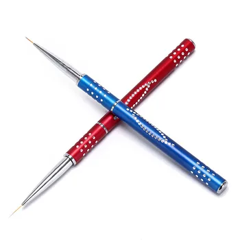 

1PCS Metal Thin Handle Polish Painting Drawing Fine Nail Art Brushes Professional Paint Brush Set Liner Pens
