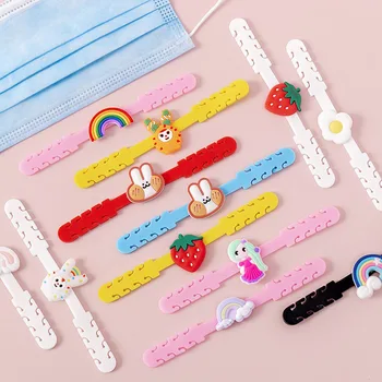 

5pcs Masks Buckle Holder Adjustable Masks Fixing Buckle Extension Band Ear Hooks Non Slip Cartoon Cute For Kids And Adult