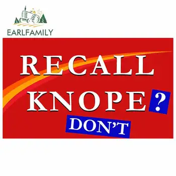 

EARLFAMILY 13cm x 7.9cm for Recall Knope Red Sign Cartoon Car Stickers Graphics Scratch-Proof Decal for Air Conditioner Bumper