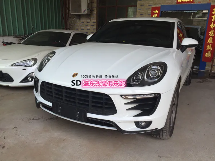 Подходит для Porsche Macan carbon fiber передний бампер воздушный нож