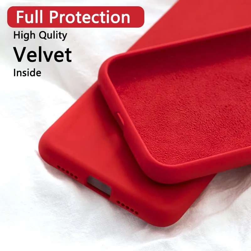 

Liquid Silicone Case For Samsung Galaxy S8 S9 S10 A 10 30 40 50 60 70 90 Plus Pro Soft Slim A50 Note 9 10 Black Red Back Cover